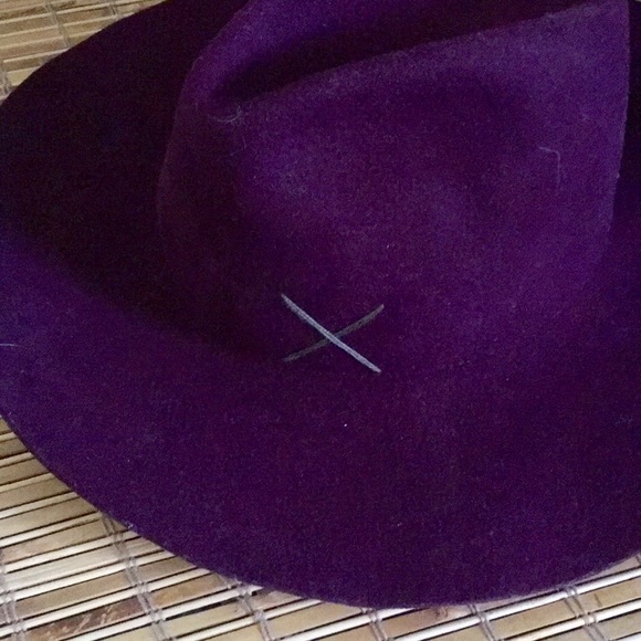Artesano Plum Wool Hat Panama Fedora Ecuador - Picture 3 of 9